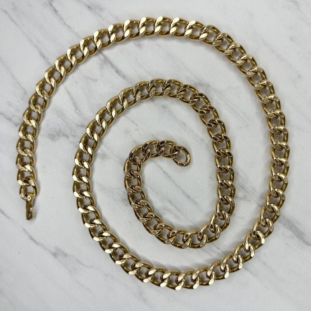 Chunky Gold Tone Curb Chain Link Belt Extra Small/Small (XS/S) ✨